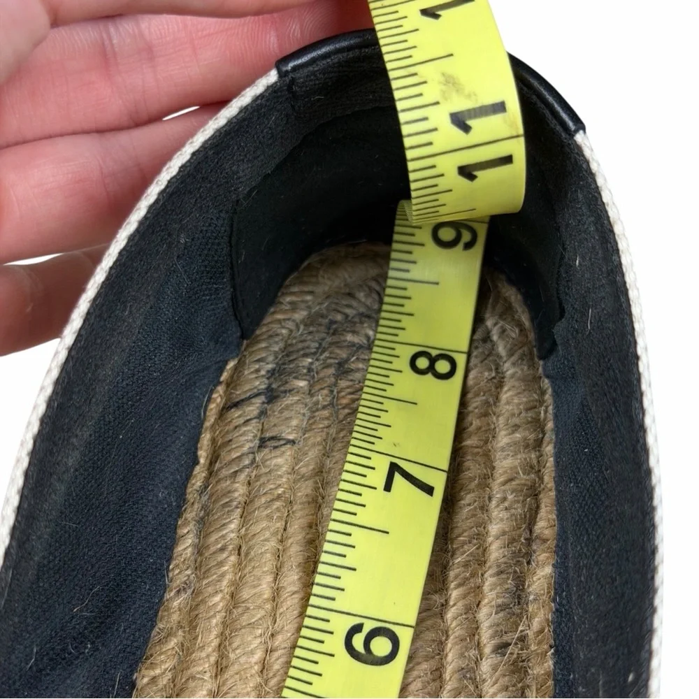 Saint‎ Laurent Beige Canvas Espadrilles w Embroidered Logo Sz 36